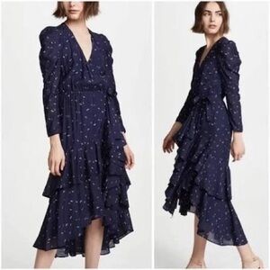 Joie Navy Blue Women's Dress w/ Ruffle details